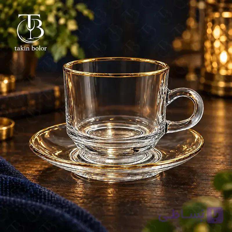 فنجان نعلبکی بلینک مکس – مدل KTZB58 – لب طلا — تصویر 1