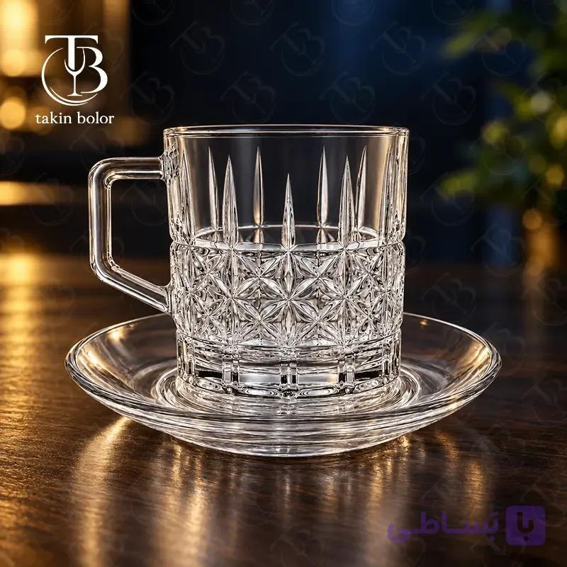 فنجان نعلبکی MH – مدل 6229C – لب طلا — تصویر 1