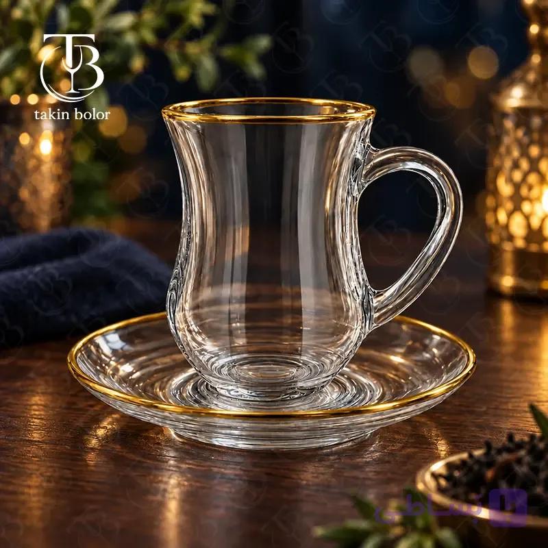 فنجان نعلبکی بلینک مکس – مدل KTZB146 – لب طلا — تصویر 1