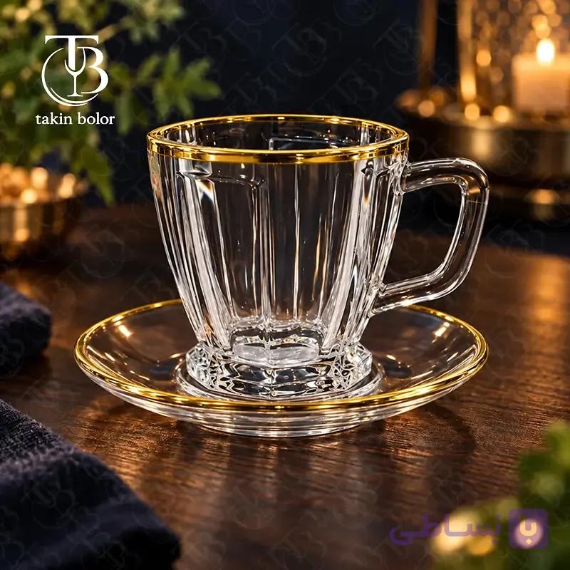فنجان نعلبکی بلینک مکس – مدل KTZB143 – لب طلا — تصویر 1