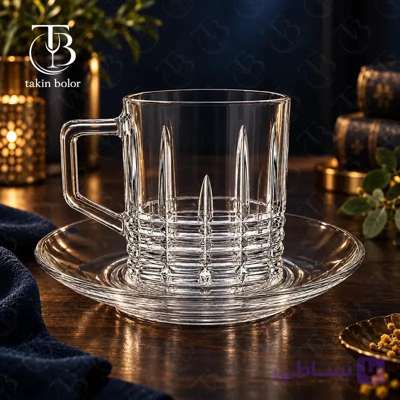 فنجان نعلبکی MH – مدل 6229B – لب طلا — تصویر 1