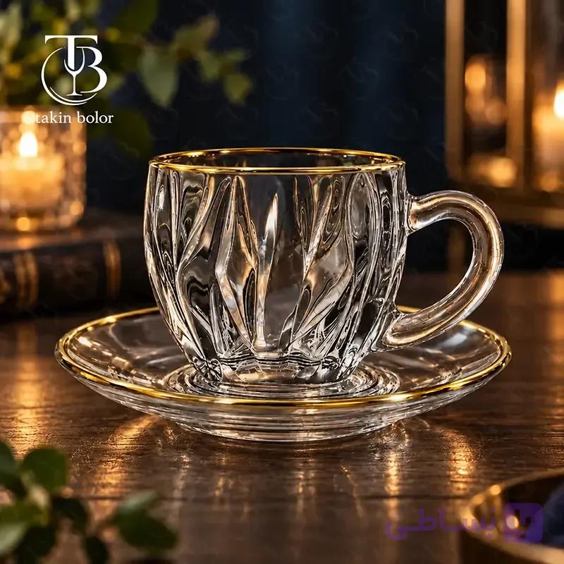 فنجان نعلبکی بلینک مکس – مدل KTZB115 – لب طلا — تصویر 1