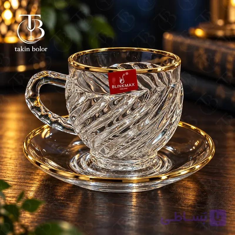 فنجان نعلبکی بلینک مکس – مدل KTZB155 – لب طلا — تصویر 1