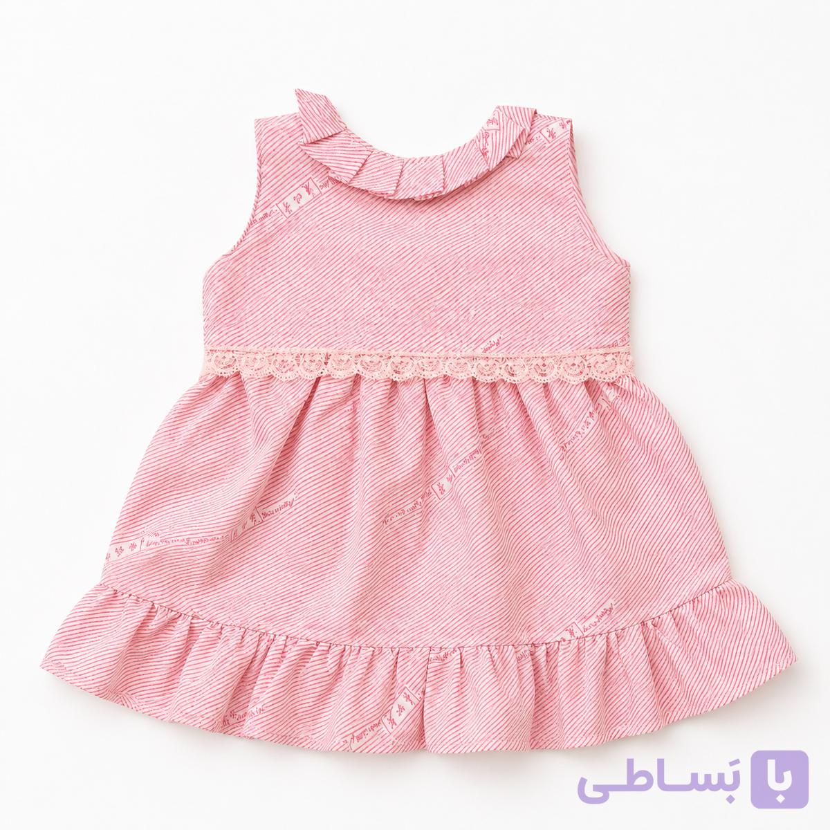 پیراهن دخترانه وال نخ صورتی