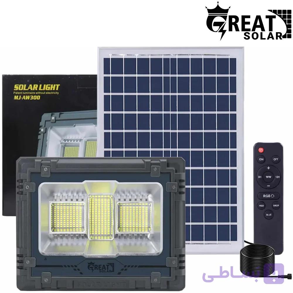 پروژکتور خورشیدی 300 وات پنل جدا گریت سولار (Great Solar) — تصویر 1