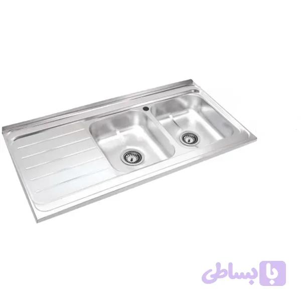 سینک استیل روکار 60*120 مدل SA24 نگین الماس