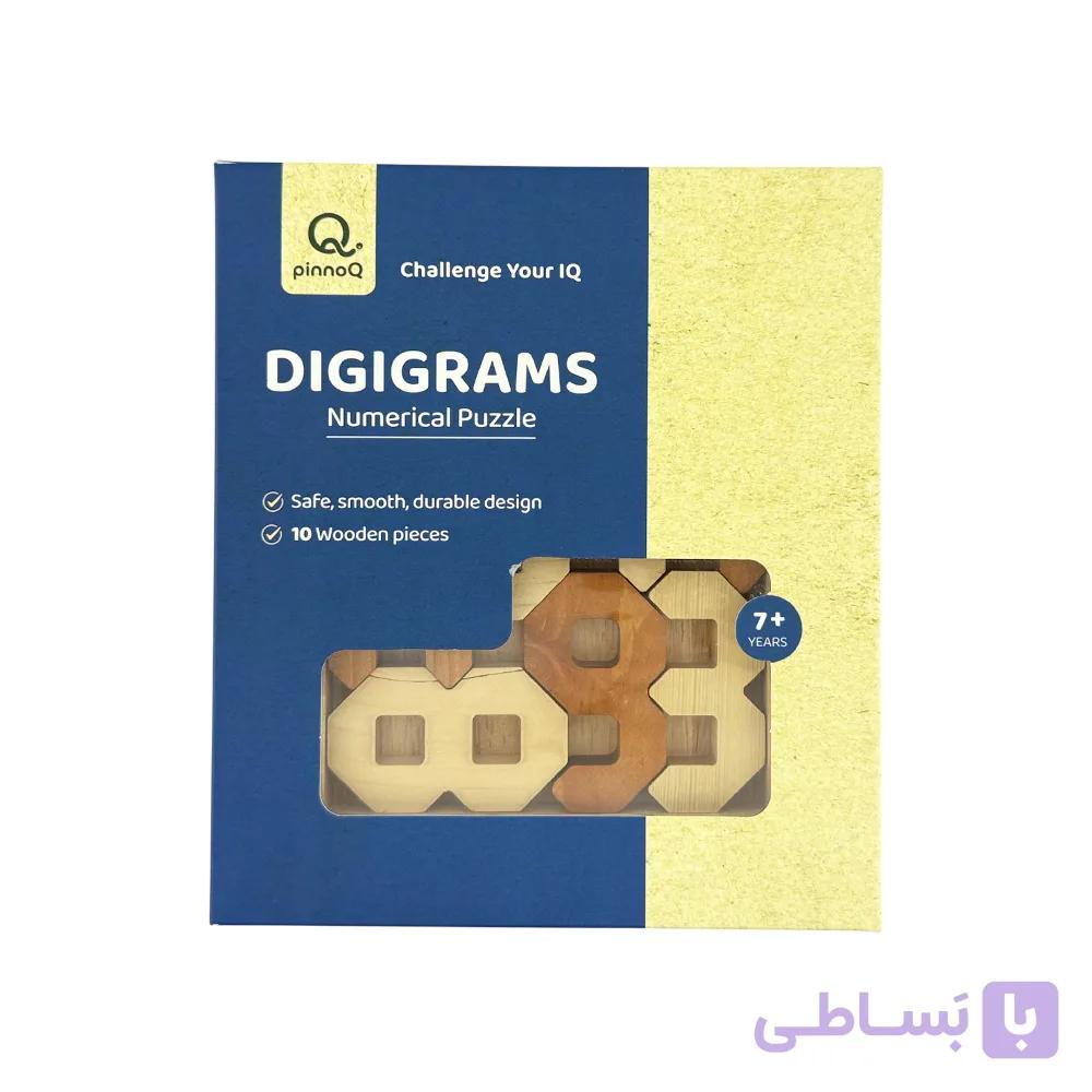 پازل چوبی دیجیگرام – چیدمان اعداد ۰ تا ۹ — تصویر 1