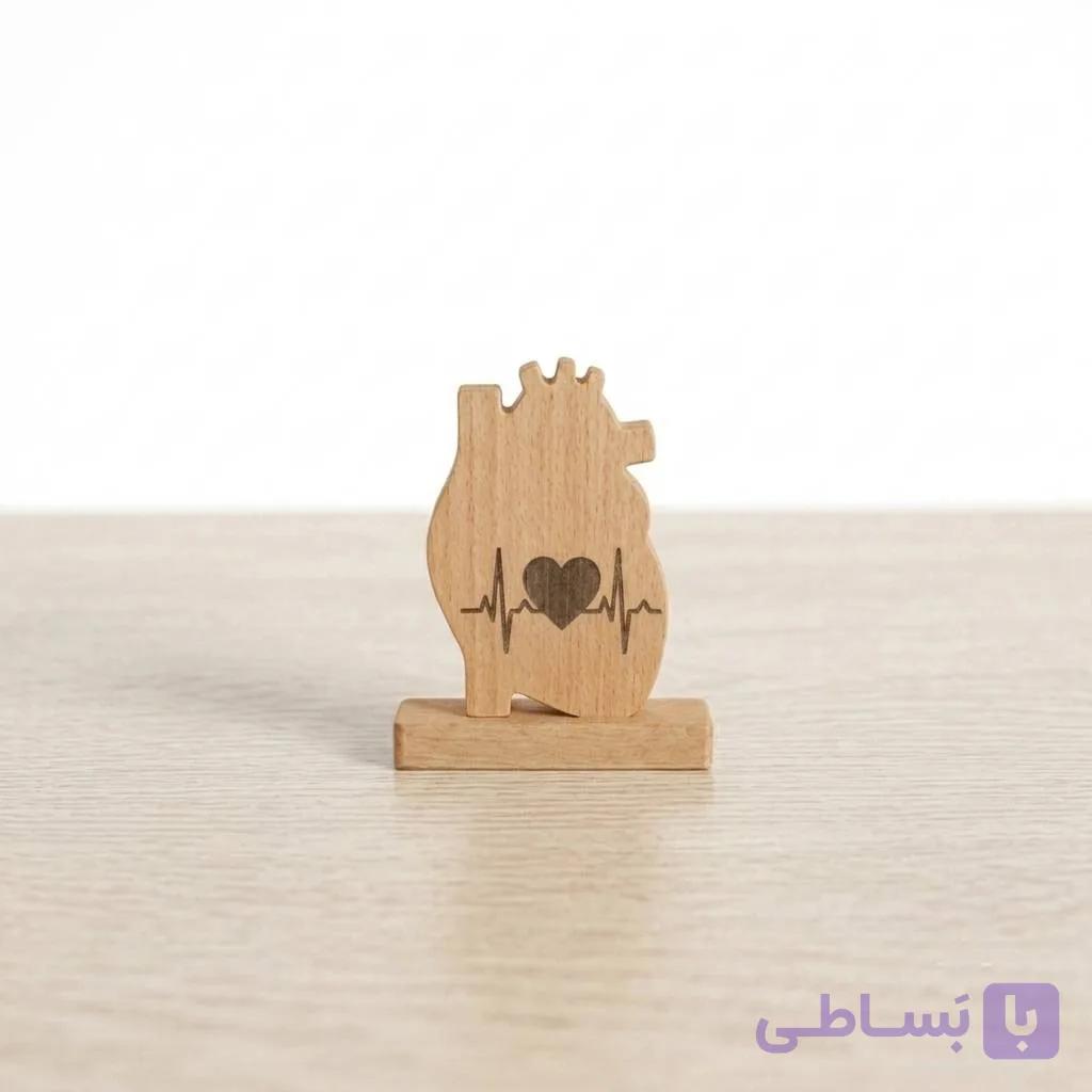استند چوبی قلب — تصویر 1