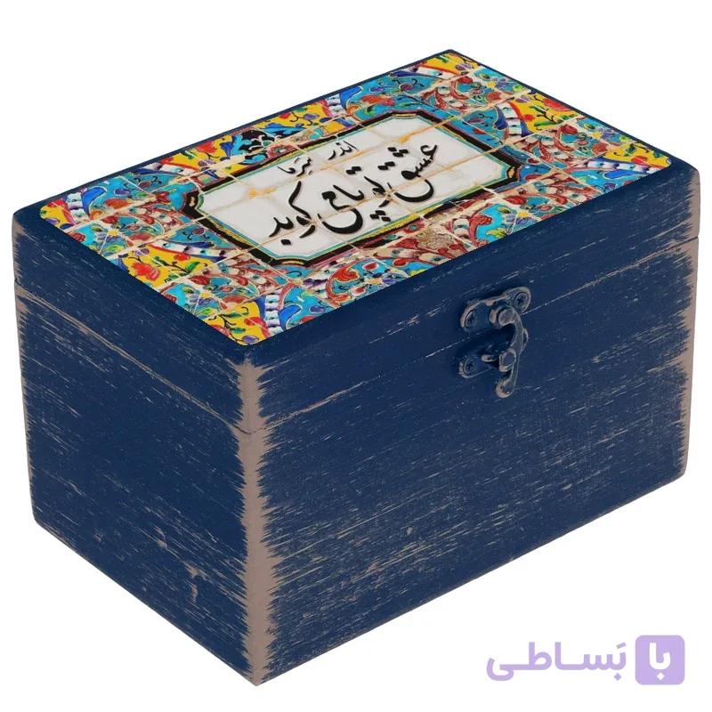 جعبه چوبی طرح کاشی 3 — تصویر 1