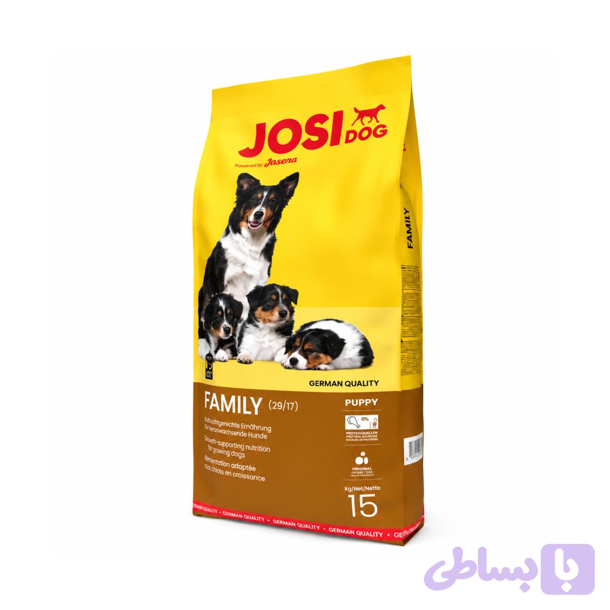 غذای خشک سگ جوسی داگ (جوسرا) فمیلی پاپی (سگ پاپی ومادرشیرده)_josi dog family puppy