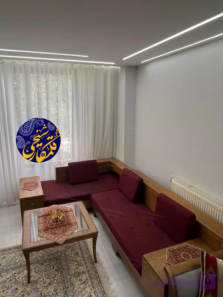ست رومیزی ۳ تکه  جلو مبلی و عسلی ترمه ابریشم