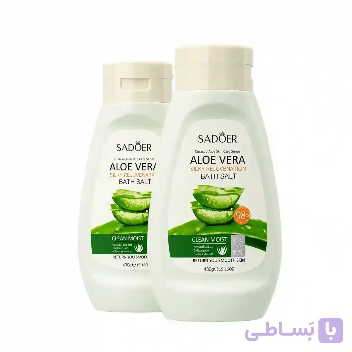 نمک حمام بدن آلوئه ورا 98٪ سادور اصل (اورجینال) SADOER | اسکراب بدن 430 گرم — تصویر 1