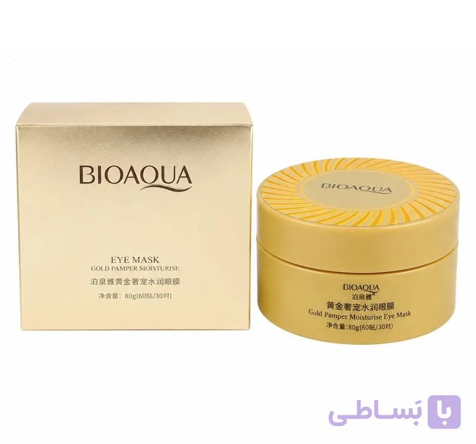 ماسک دور چشم بایو آکوا مدل طلا حجم 80 میلی لیتر بسته 60 عددی — تصویر 1