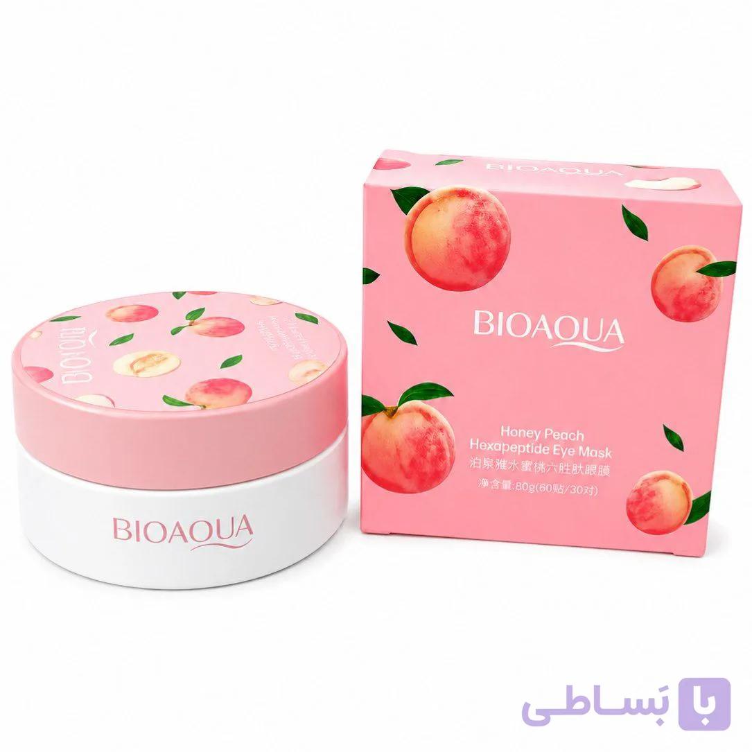 پچ زیر چشم هلو بیوآکوا 60 عددی | آبرسان، ضد پف و روشن‌کننده دور چشم — تصویر 1