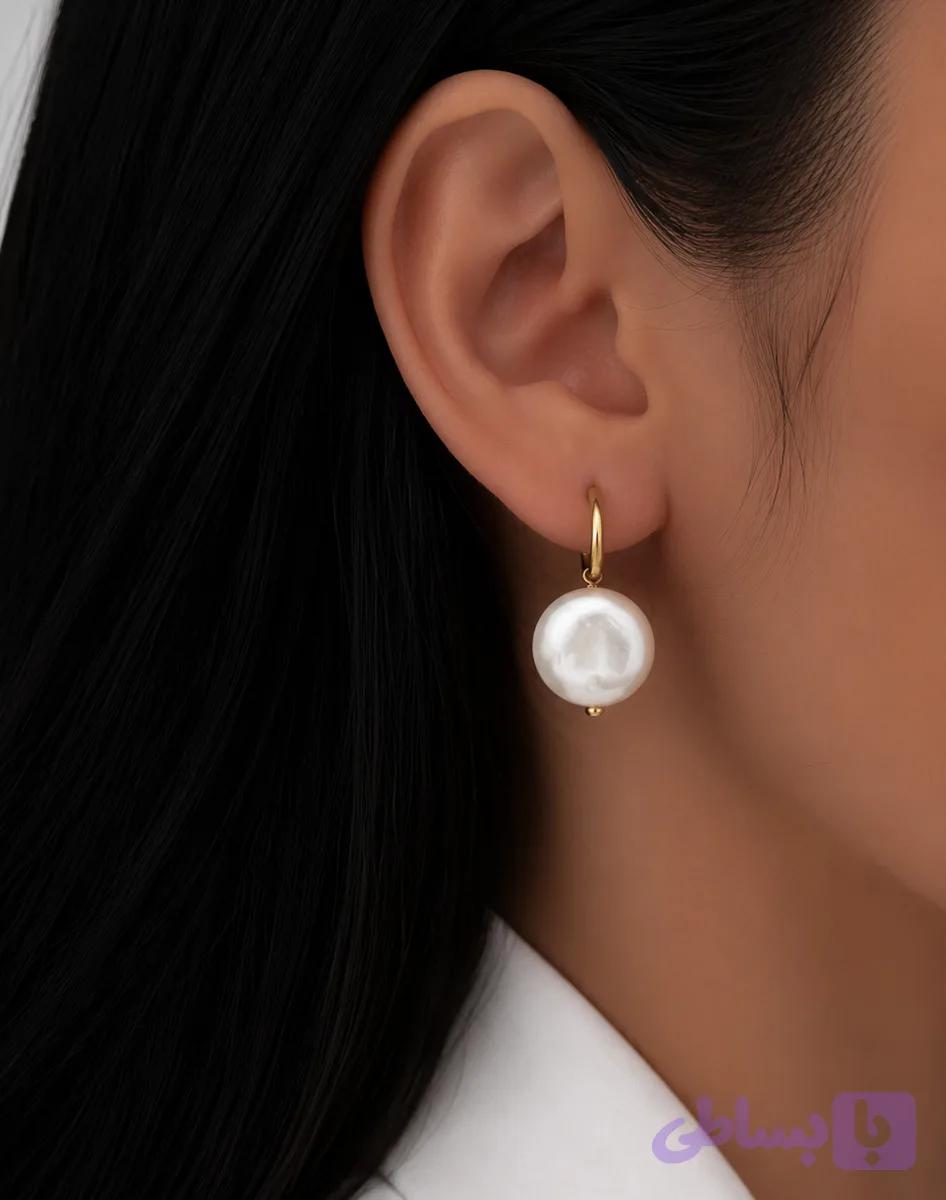 گوشواره مروارید طبیعی گرد فیلاروس