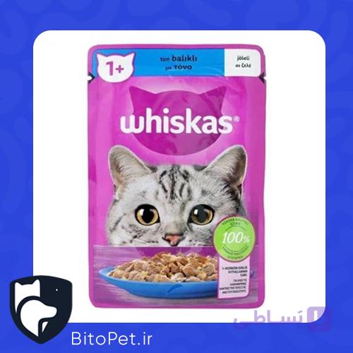 پوچ گربه ویسکاس طعم ماهی تن 85گرمی