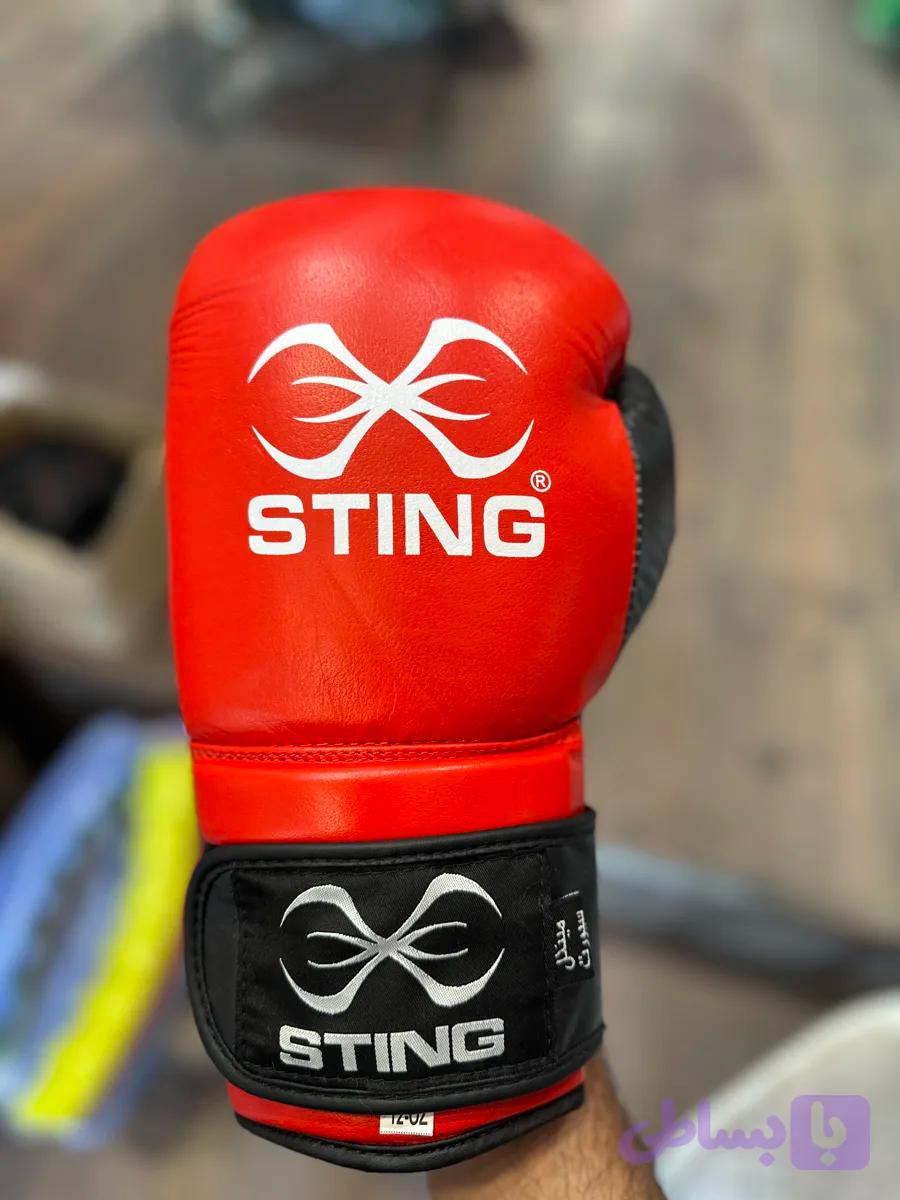 دستکش بوکس چرمی آتل دار STING سایز ۱۲ کد ۱۰۰۱