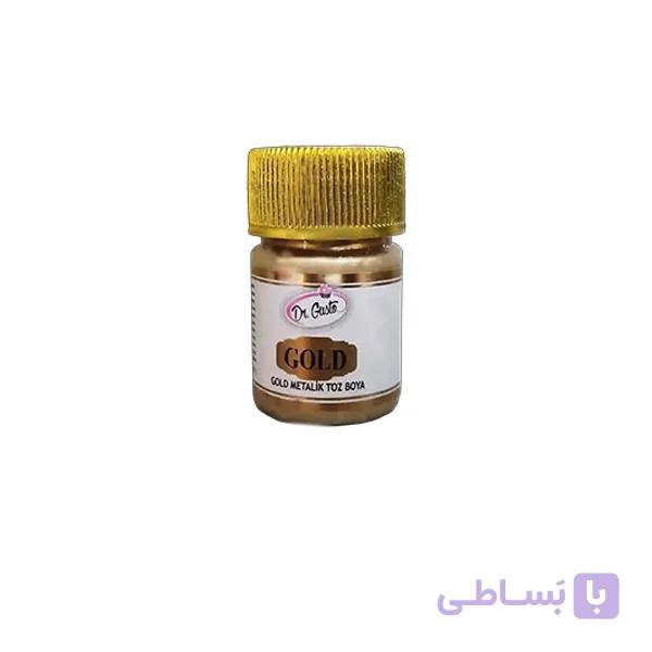 رنگ خوراکی پودری متالیک دکتر گوستو 10 گرمی طلایی Dr.Gusto – کارتن 40 عددی عمده