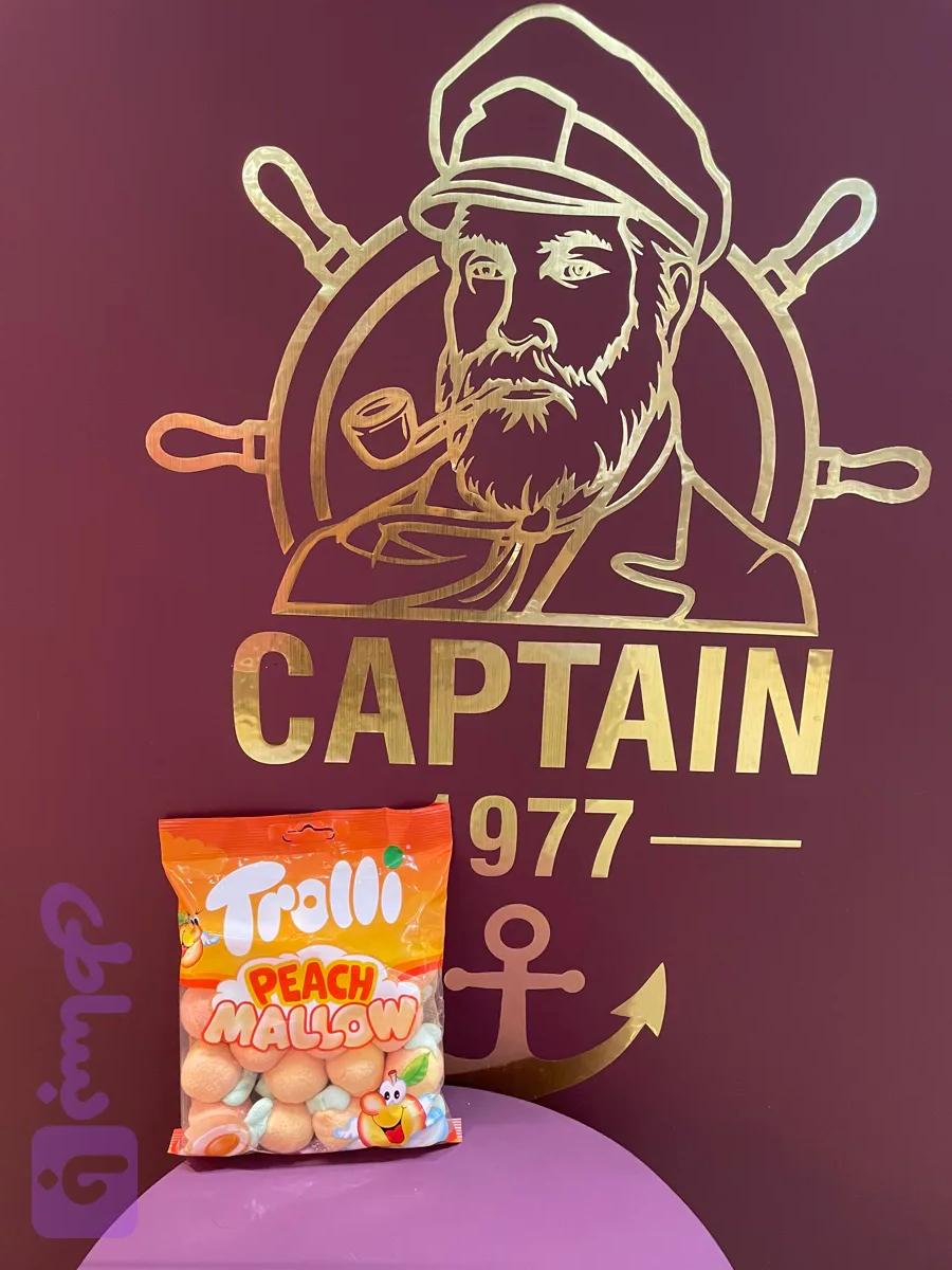 مارشمالو مغزدار هلویی با مغز هلو برند ترولی trolli