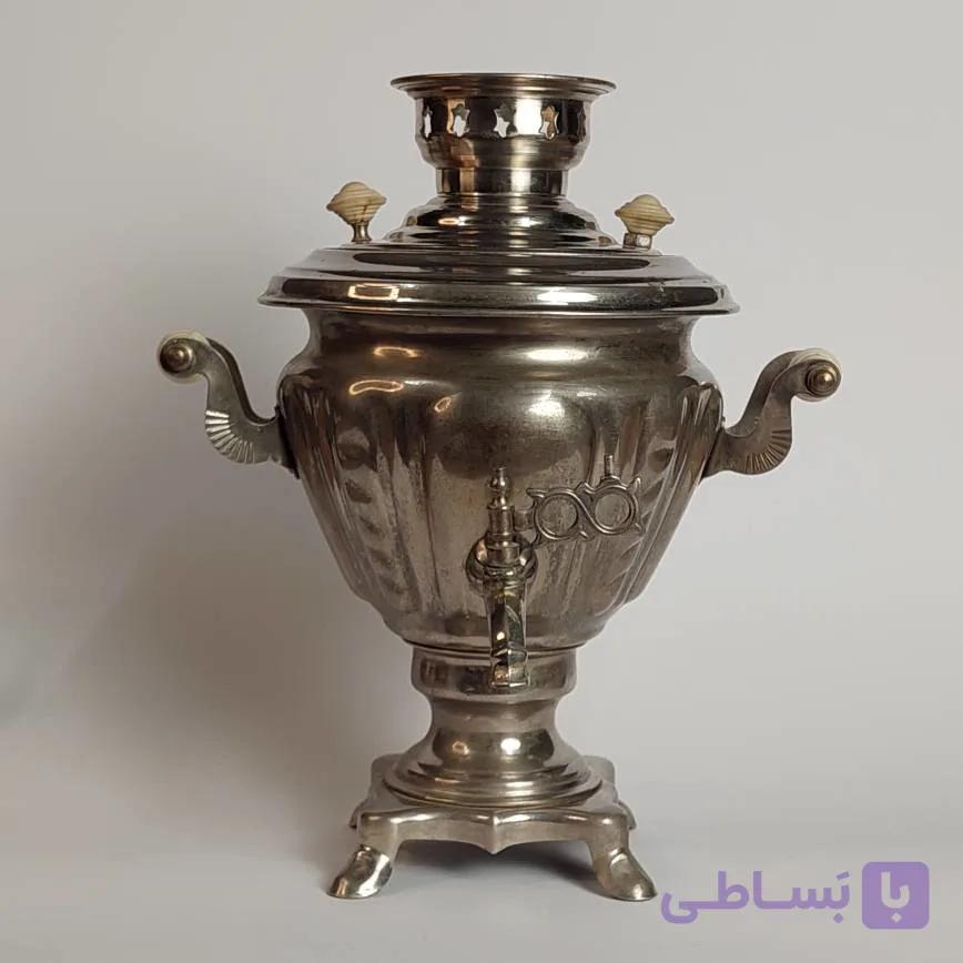 سماور برقی قدیمی روسی ۱۰۰ ساله ، برنجی و کاملا سلامت