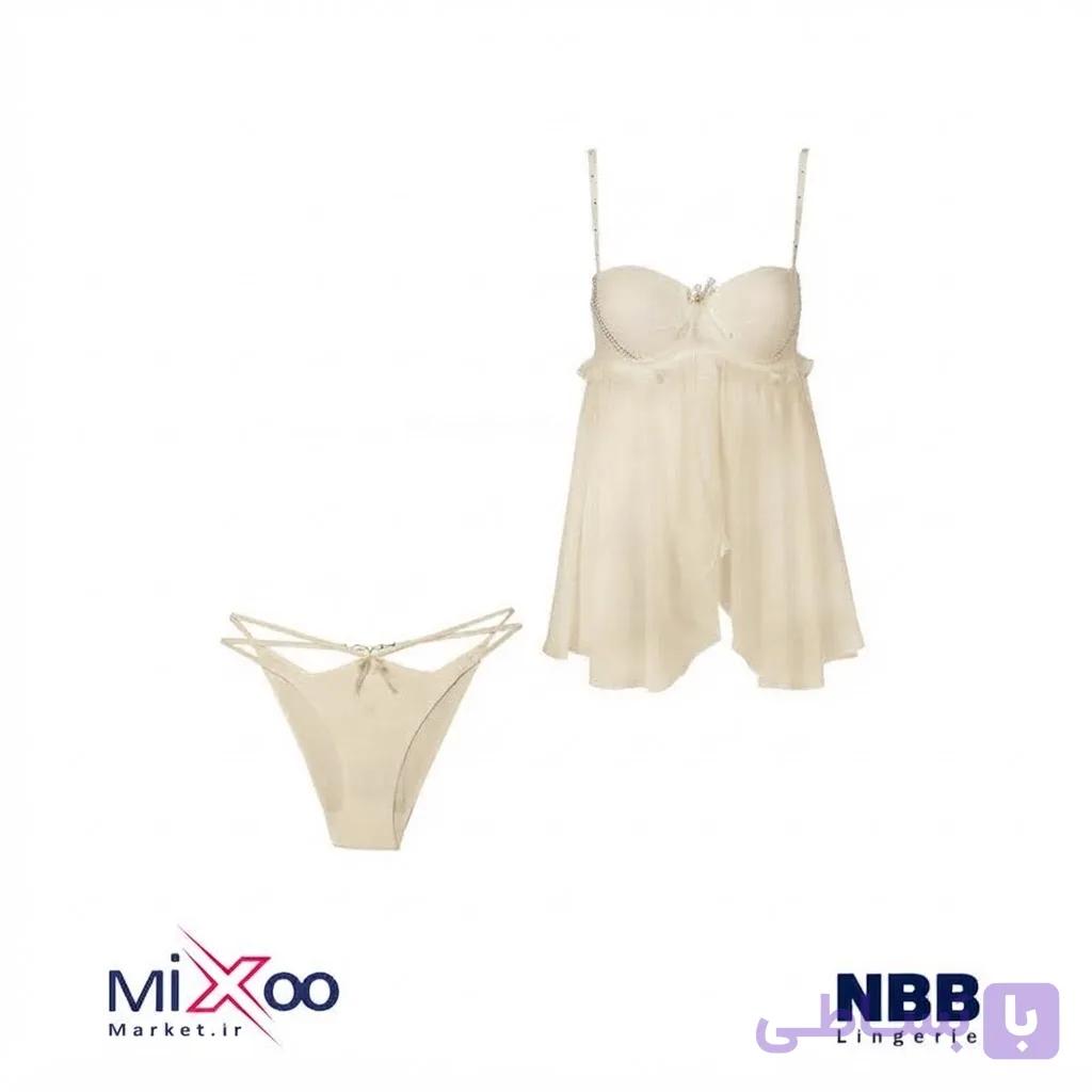 ست لباس خواب زنانه سوتین‌دار و شورت تانگا ان بی بی (NBB) | مدل 3957 — تصویر 1