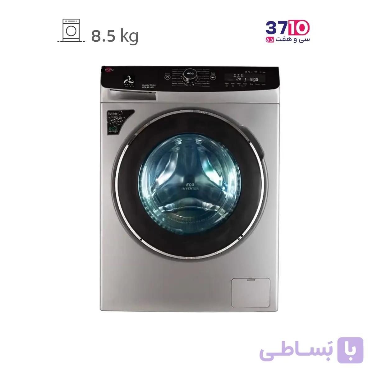 ماشین لباسشویی پارس خزر ParsKhazar مدل +WM-8514S تانستن TanesTan نقره ای — تصویر 1