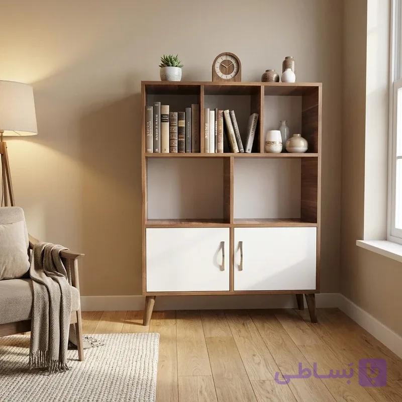 کتابخانه مینیمال سه طبقه مدل 08