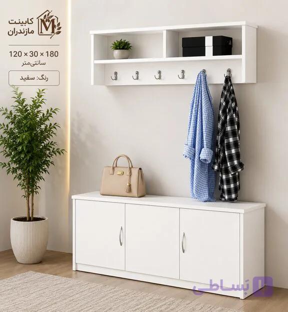 جاکفشی و جالباسی MDF مدل مدرن و کاربردی