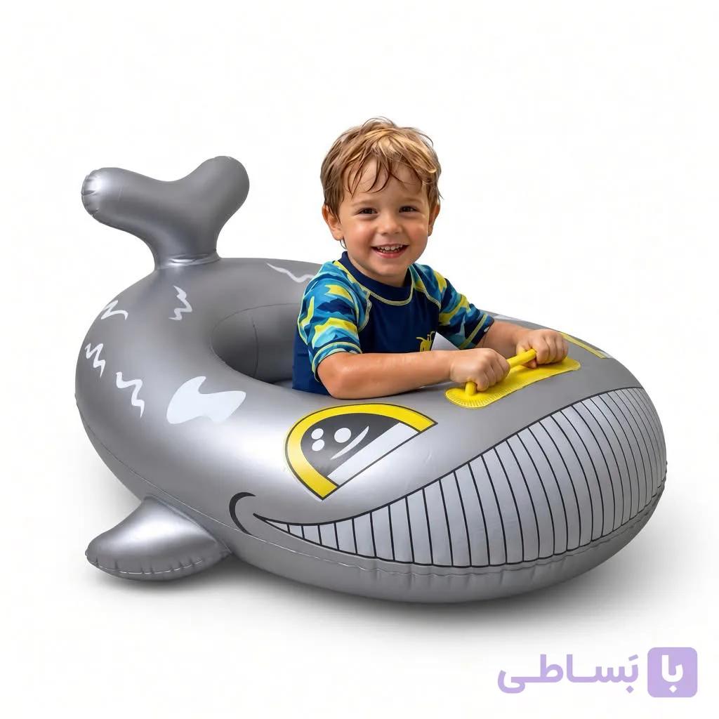 قایق بادی کودک طرح ماهی مناسب سن 2 تا 5 سال