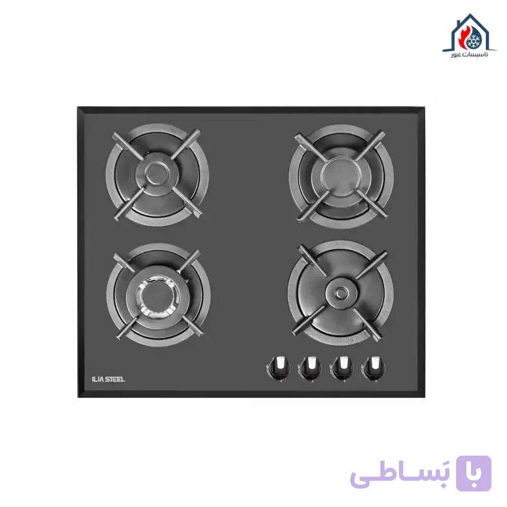 گاز رومیزی G401 ایلیااستیل چهار شعله — تصویر 1