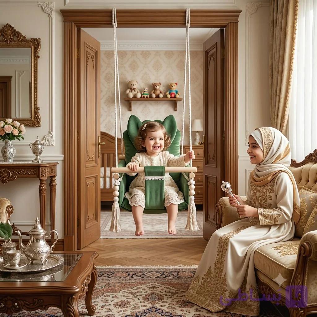 تاب بازی کودک (مبلی) طرح خرگوش