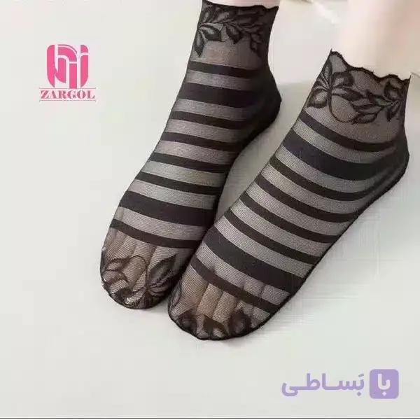 جوراب گیپوری مجلسی مشکی — تصویر 1