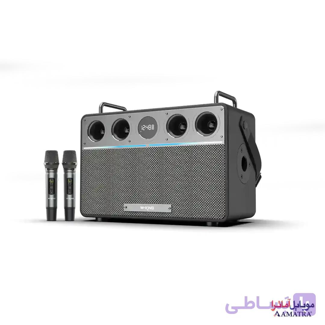 اسپیکر بلوتوثی 160 وات دبلیو کینگ همراه با 2 میکروفن مدل W-King T16L — تصویر 1