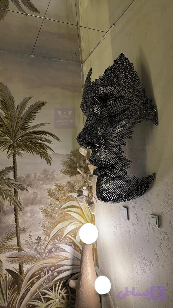 مجسمه دیوار کوب پرتره فلزی سایز L