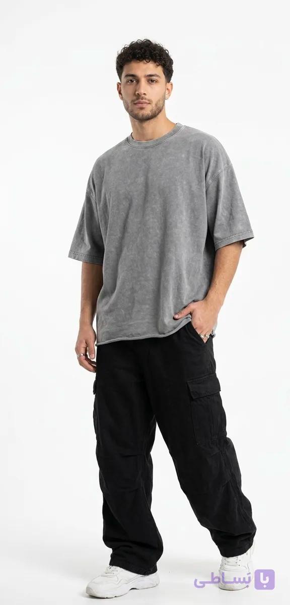 تیشرت نخی داخل دورس یونیسکس برند pull&bear کد ۱۳۶