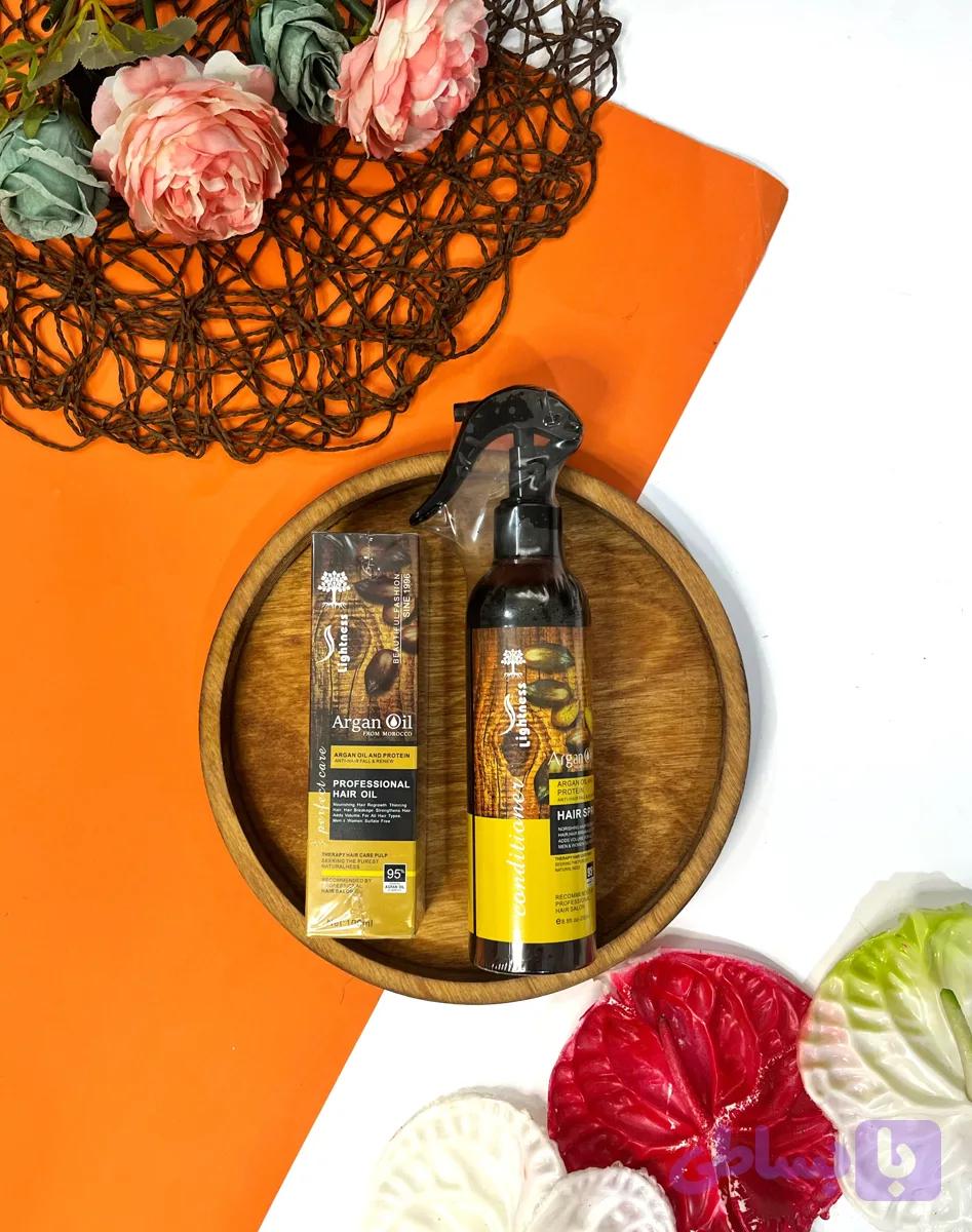 پک دو عددی روغن و اسپری دوفاز مو لایتنس اورجینال