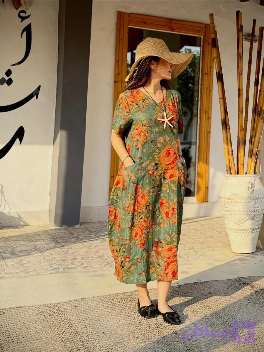 پیراهن سنتی نخ سنگ شور