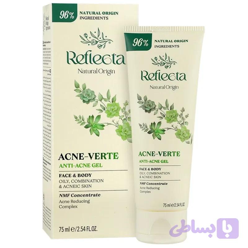 ژل ضد جوش صورت و بدن رفلکتا مدل Acne Verte مناسب پوست چرب و مختلط حجم 75 میلی لیتر