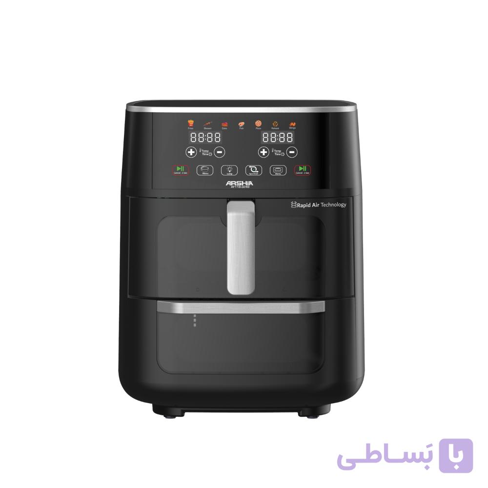 سرخ کن بدون روغن 11 لیتری عرشیا مدل AF118-3249 دوطبقه