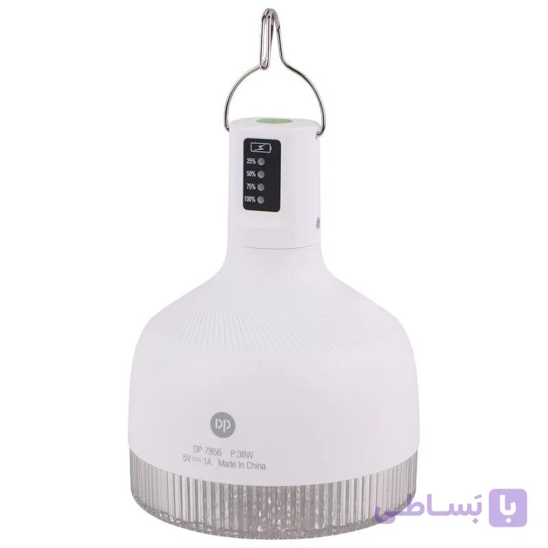 چراغ شارژی کمپینگ و پاوربانک مدل DP-7856 (۳۸ وات با ۵ حالت نوردهی و باتری ۴۰۰۰ میلی‌آمپر) - فروشگاه سولارباما