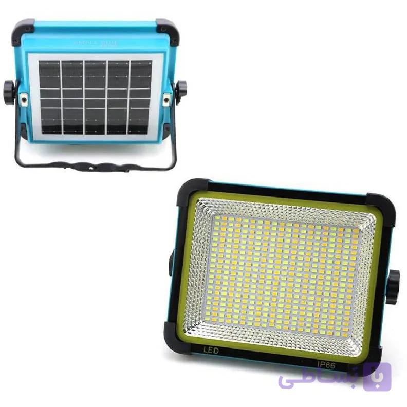 پروژکتور شارژی و خورشیدی اسمال سان مدل ZY-C6 (دارای ۴۰۰ عدد LED، باتری ۱۲۰۰۰mAh، مگنت و ۳ طیف نور) - فروشگاه سولارباما