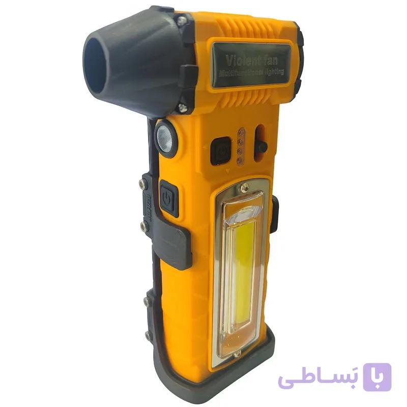جت فن دوکاره (دمنده و مکنده) شارژی مدل F020 توربو (موتور برآشلس ۱۱۰,۰۰۰RPM، مجهز به آهنربا، کاتر و سیستم روشنایی دوقلو) - فروشگاه سولارباما
