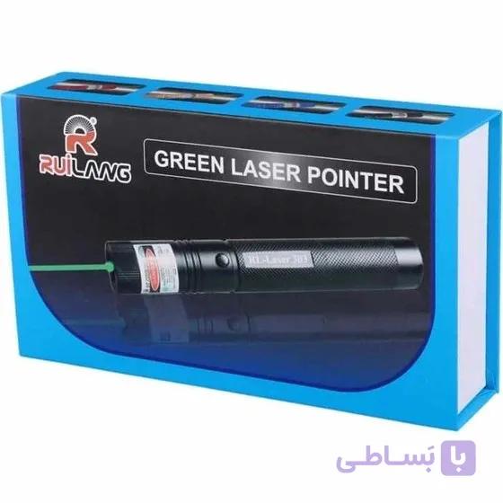 لیزر پوینتر سبز حرفه‌ای مدل RL-303 (باندل کامل همراه با قفل امنیتی، باتری لیتیومی شارژی و دیمر زوم) - فروشگاه سولارباما