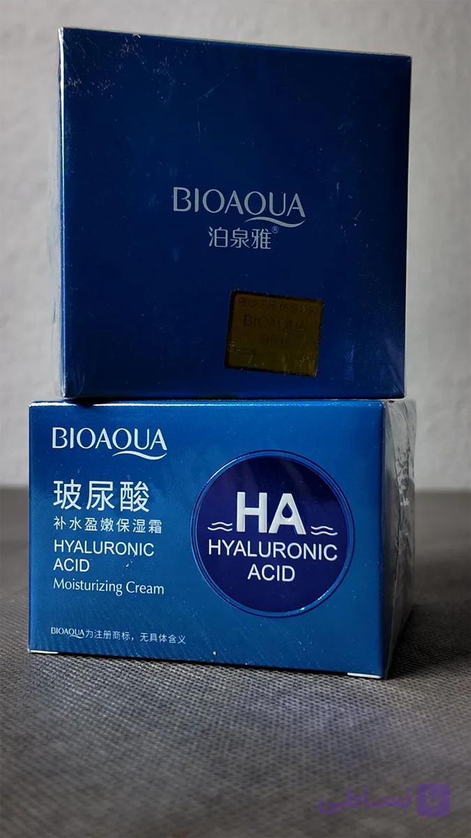 کرم آبرسان و جوانساز هیالورونیک اسید برند BIOAOUA حجم ۵۰ میلی‌لیتر — تصویر 1
