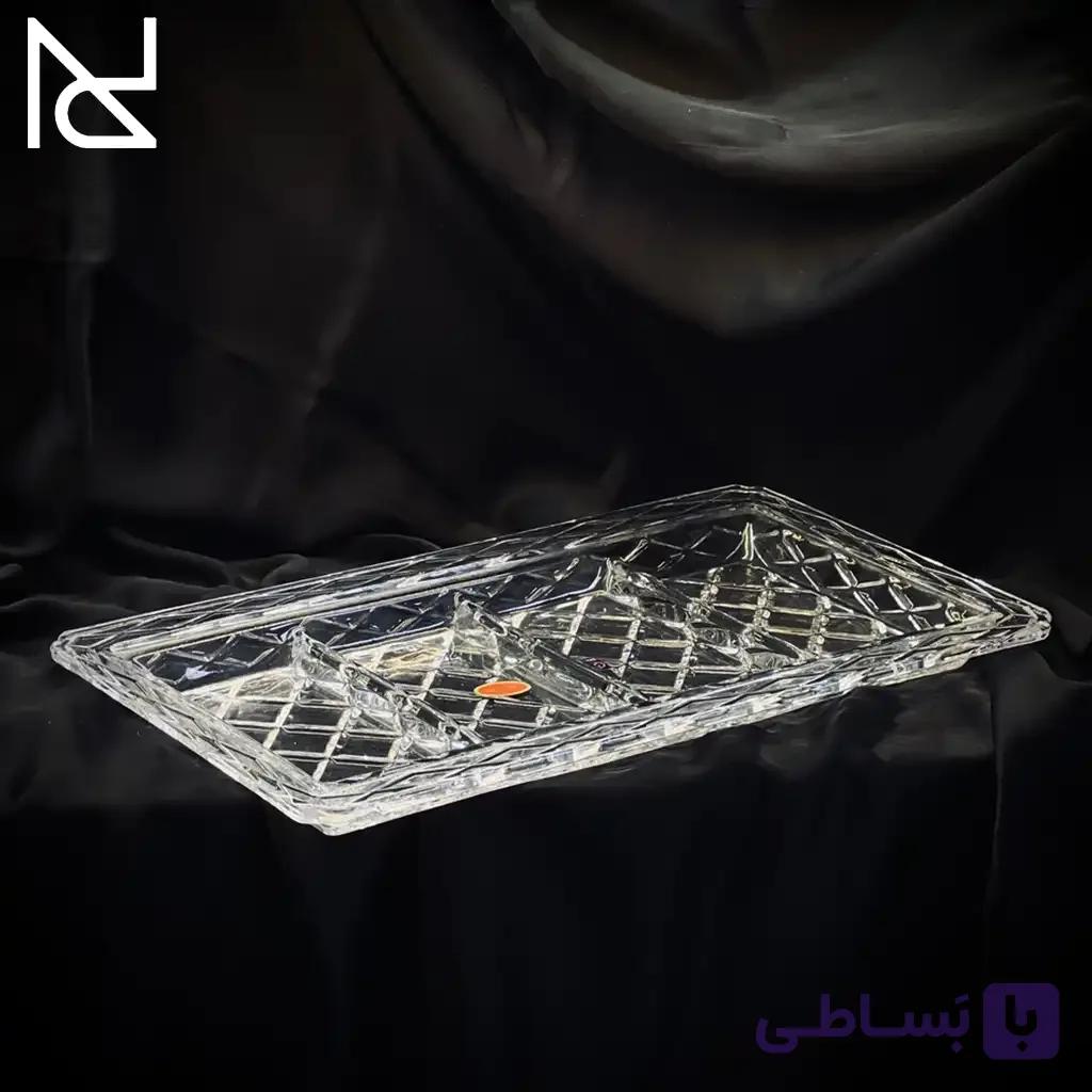 اردوف‌خوری بلوری چهارخانه مدل میلیون | سایز بزرگ — تصویر 1