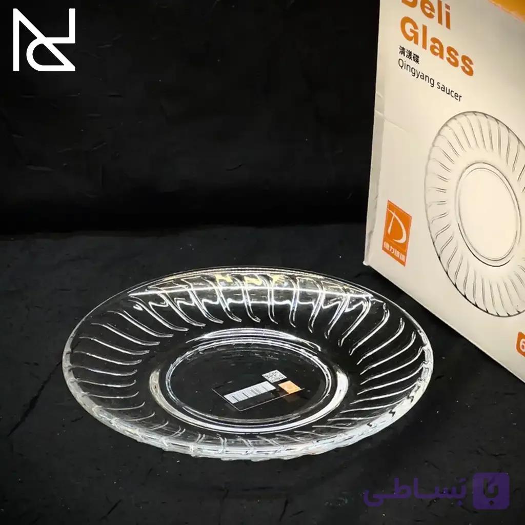 نعلبکی بلوری دلی (Deli) کد 508 | بسته 6 عددی — تصویر 1