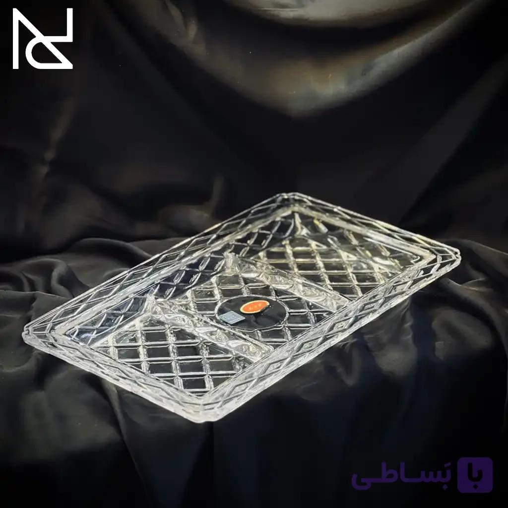 اردوف‌خوری بلوری سه‌خانه مدل میلیون | سایز کوچک — تصویر 1