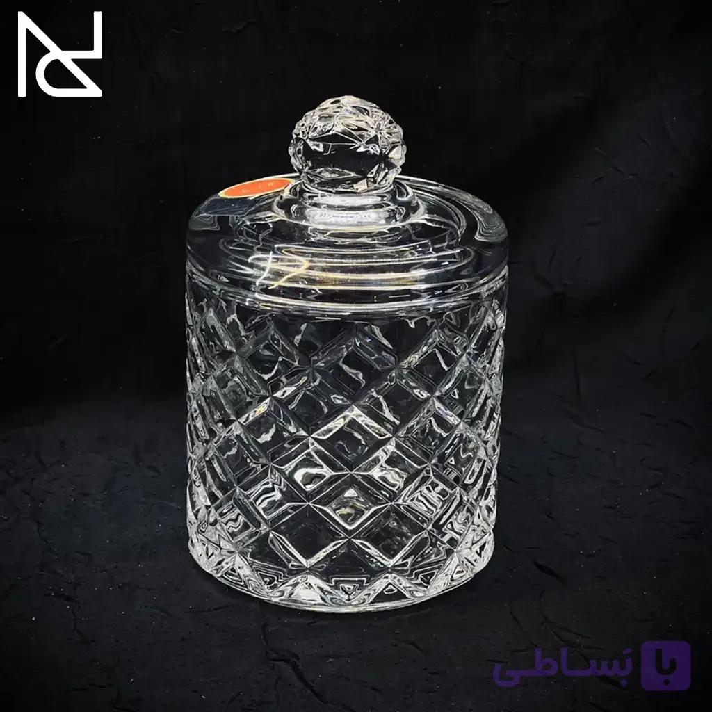 قندان بلوری مدل میلیون (لوزی) | سایز بزرگ (نبات‌خوری) — تصویر 1