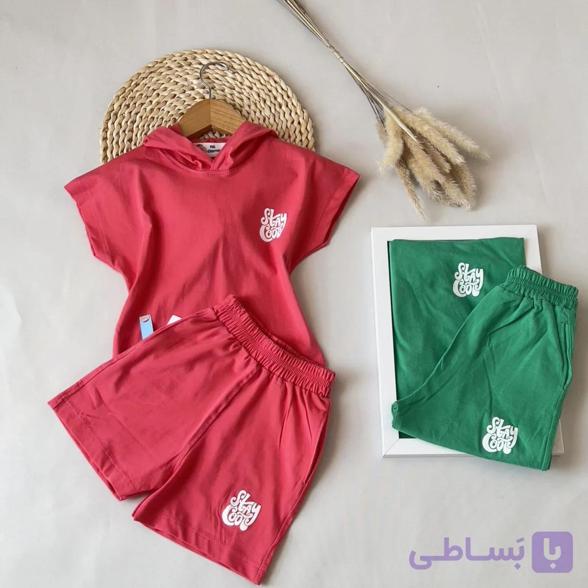 تیشرت شلوارک کلاه دار — تصویر 1
