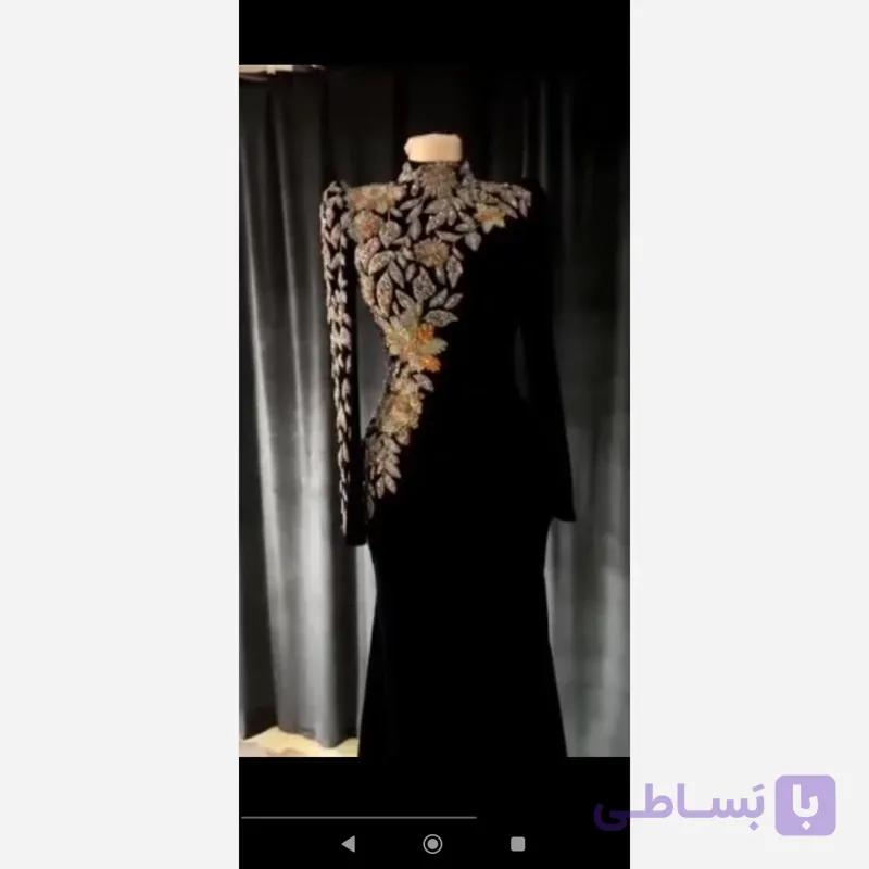 پیراهن مجلسی فول کارشده